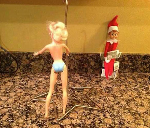 elf on the shelf pose